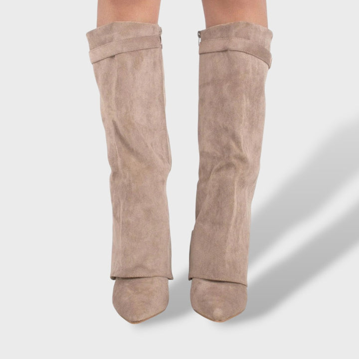 Elegante Damen Wildleder Stiefel