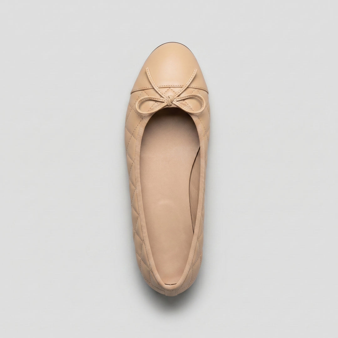 Apricot Ballerina Rautensteppung Schleife Draufsicht