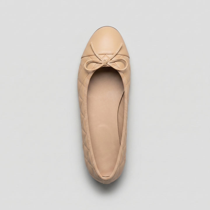 Apricot Ballerina Rautensteppung Schleife Draufsicht