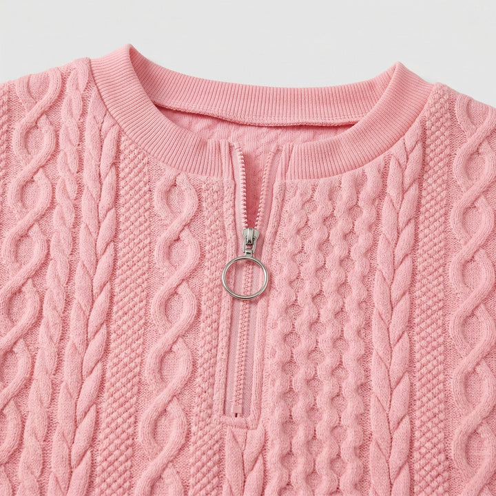 Bordeauxroter Pullover, Rückenansicht