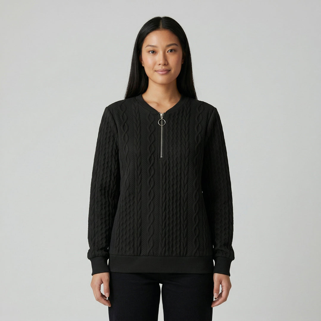Blauer Pullover, Rückenansicht