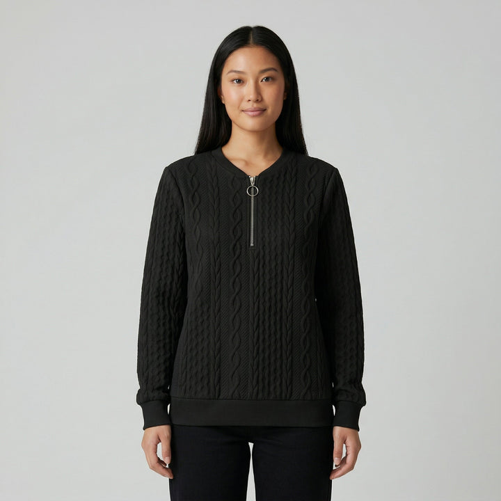 Blauer Pullover, Rückenansicht
