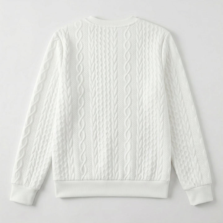 Grauer Pullover mit Halbzipper, Seitenansicht