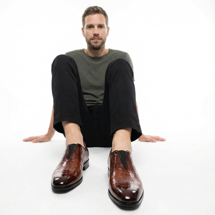 Herren Leder Loafer Elegant