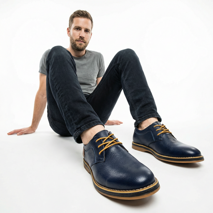 Herren Oxford-Schuhe Schwarz am Träger, eleganter Freizeitlook