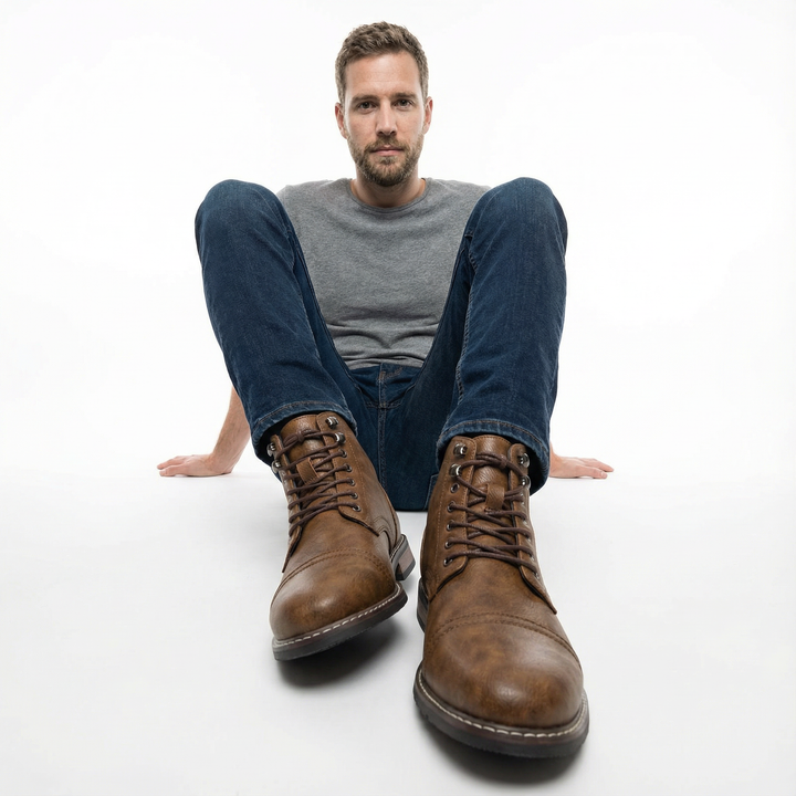 Herren Klassische Leder Ankle Boots