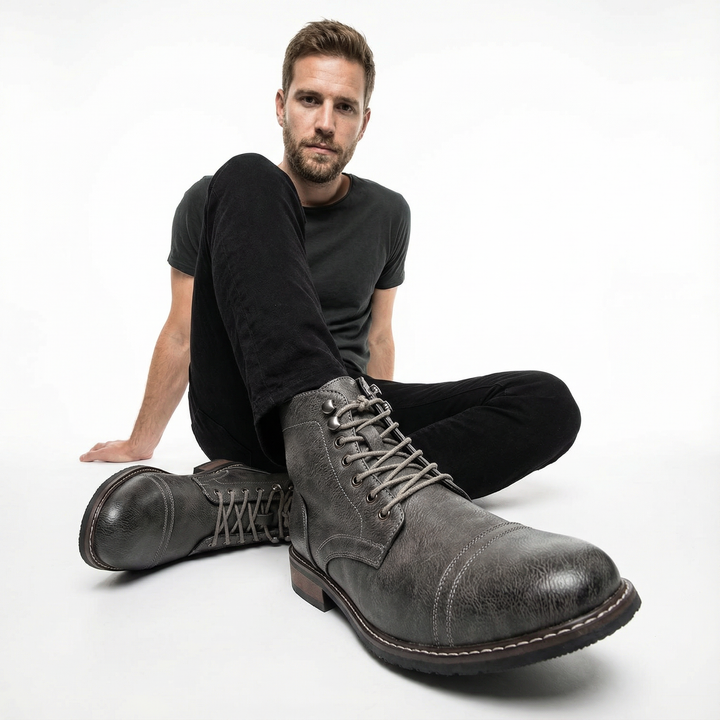 Herren Klassische Leder Ankle Boots