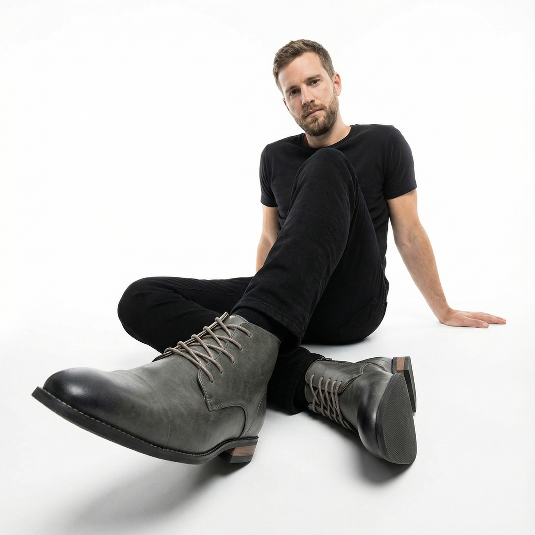 Herren Leder Ankle Boots Komfort