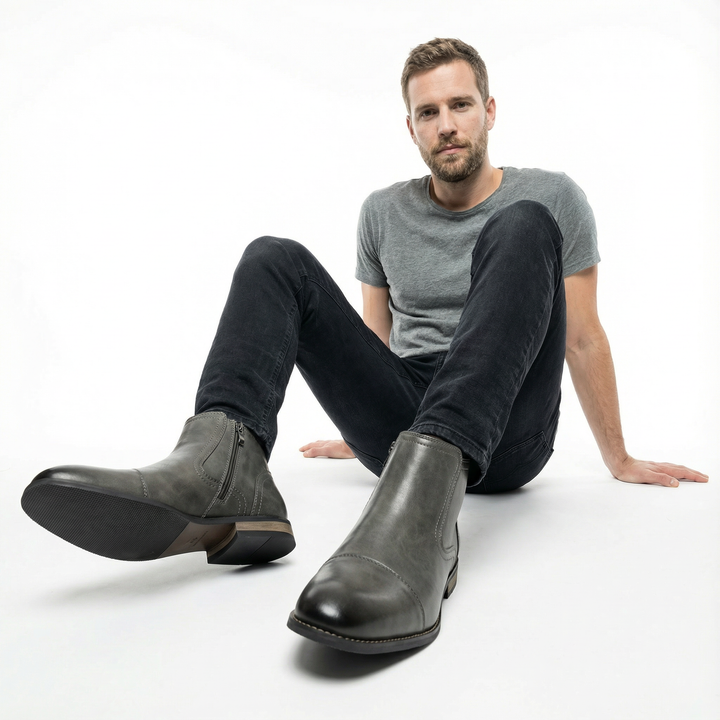 Herren Leder Ankle Boots Komfort
