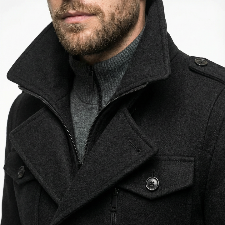 Herren Wollmix Wintermantel Elegant