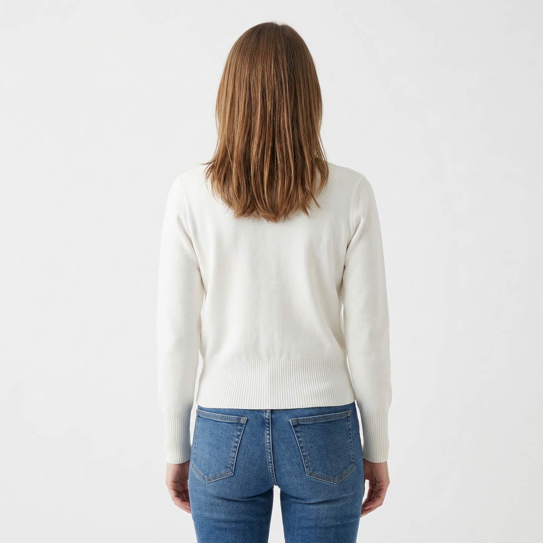 Strick Cardigan Schwarz, Seitenansicht, körpernah