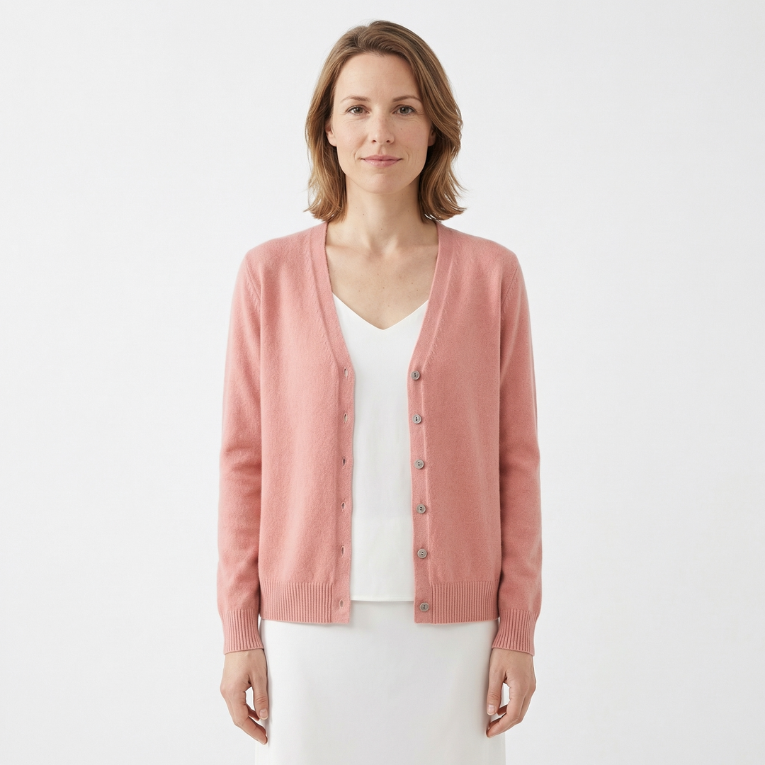 Damen V-Ausschnitt Strick Cardigan
