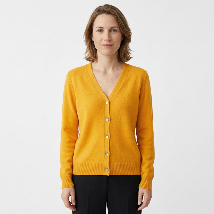 Damen V-Ausschnitt Strick Cardigan