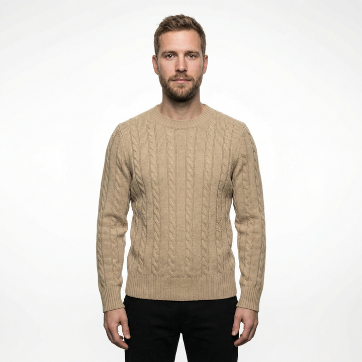 Herren Baumwollpullover Rundhals Klassisch