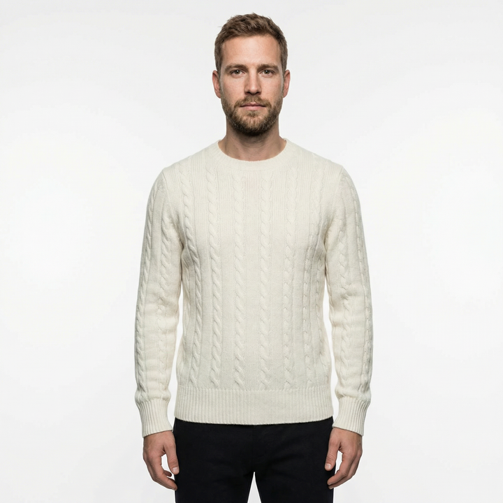 Herren Baumwollpullover Rundhals Klassisch