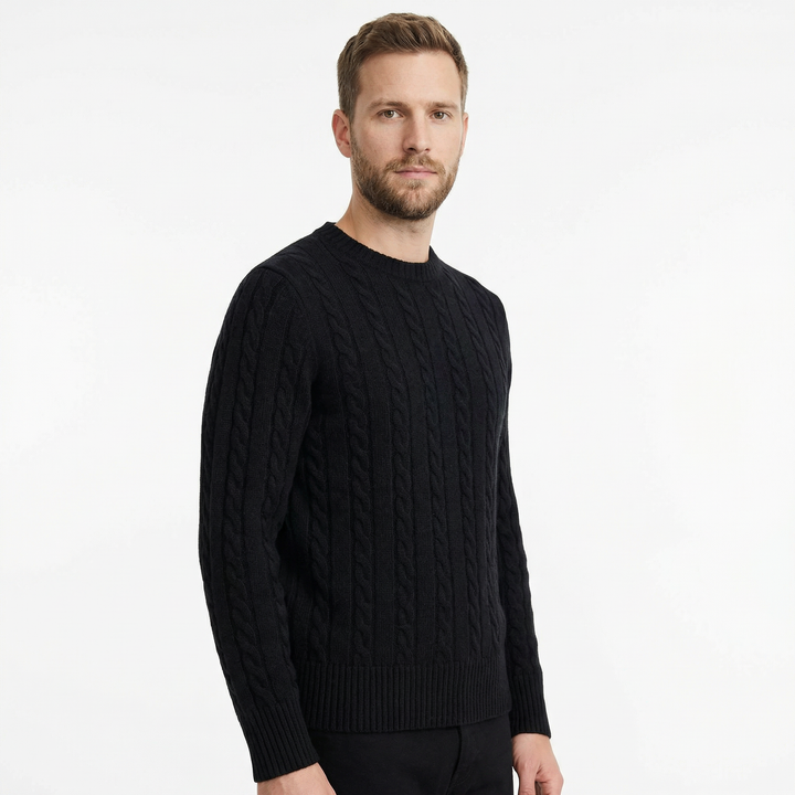 Herren Baumwollpullover Rundhals Klassisch