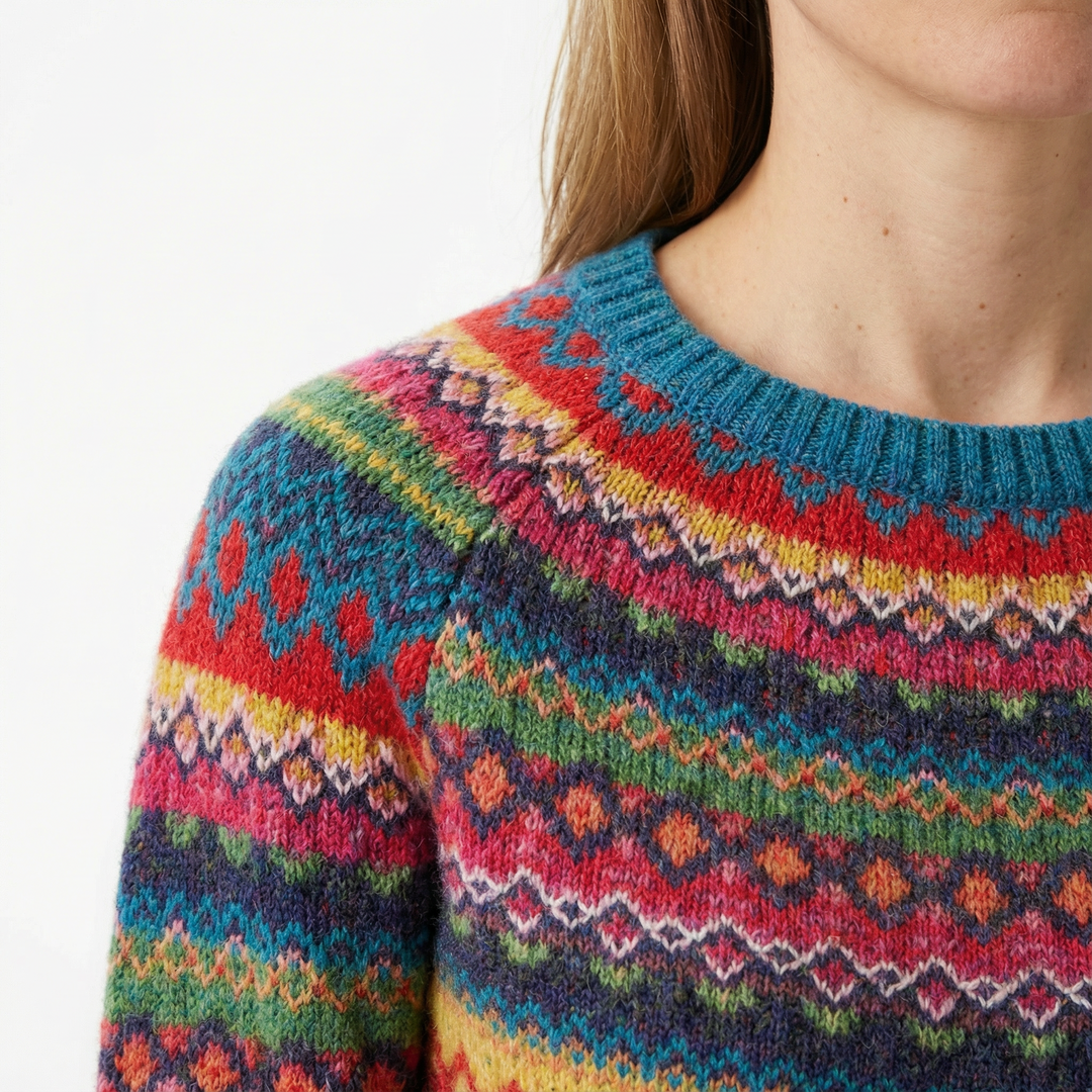 Damen Gestreifter Strickpullover