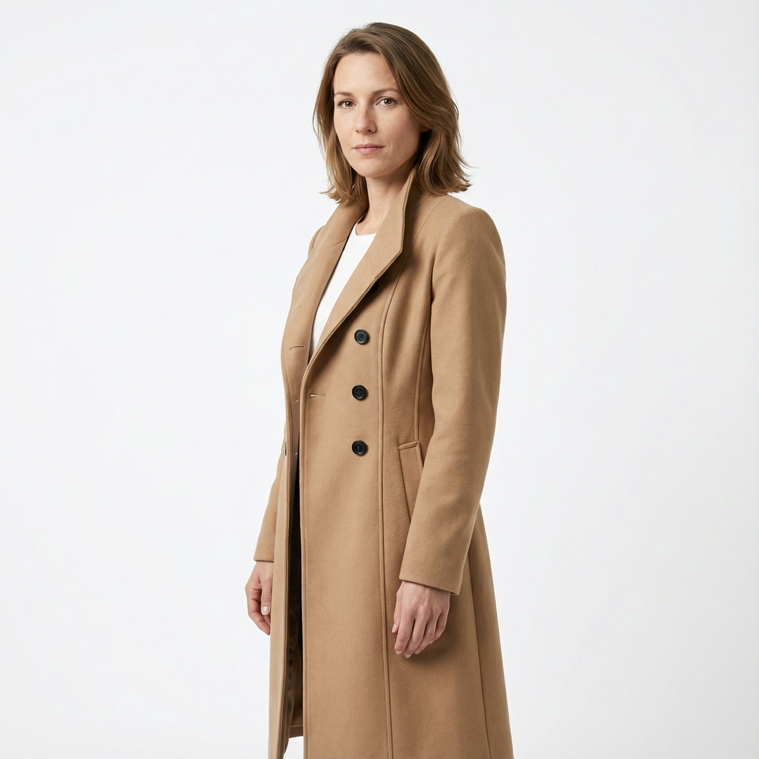 Damen Langer Trenchcoat Elegant