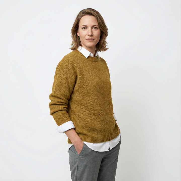 Damen Vintage Strickpullover Kaschmir