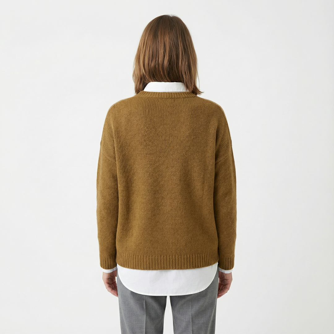 Damen Vintage Strickpullover Kaschmir