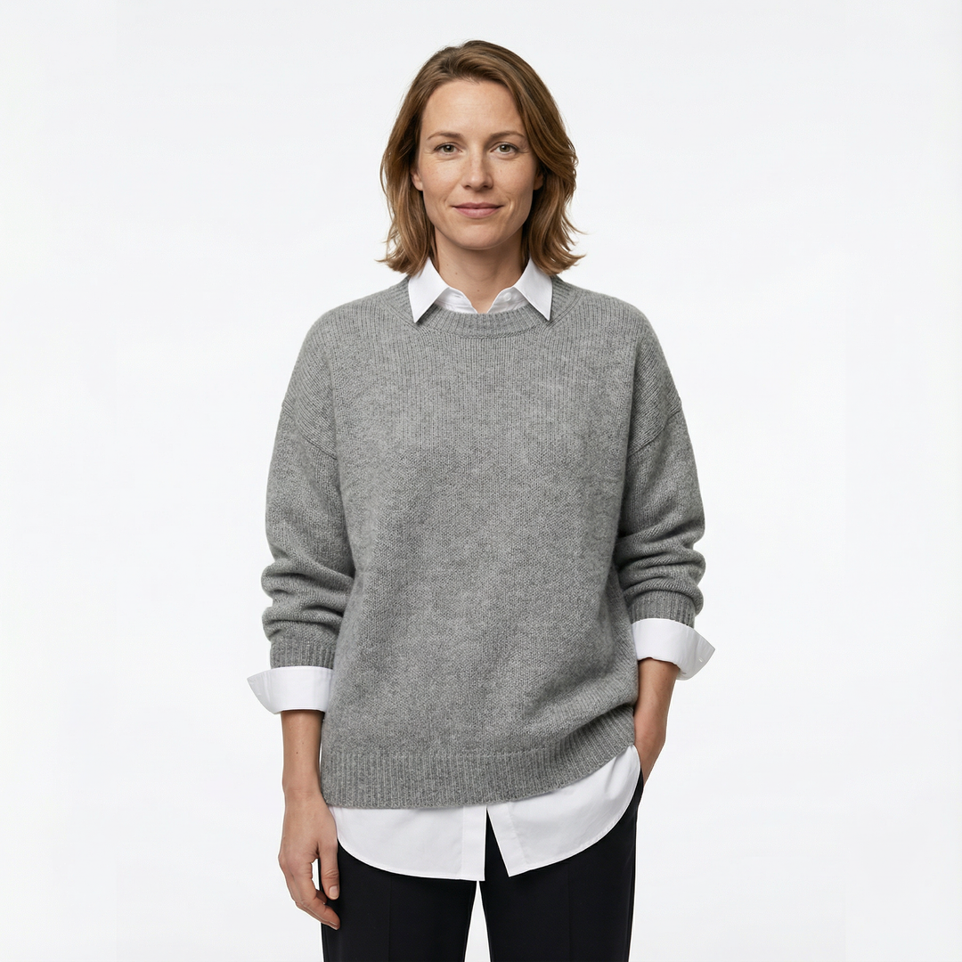 Damen Vintage Strickpullover Kaschmir