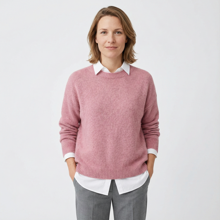 Damen Vintage Strickpullover Kaschmir