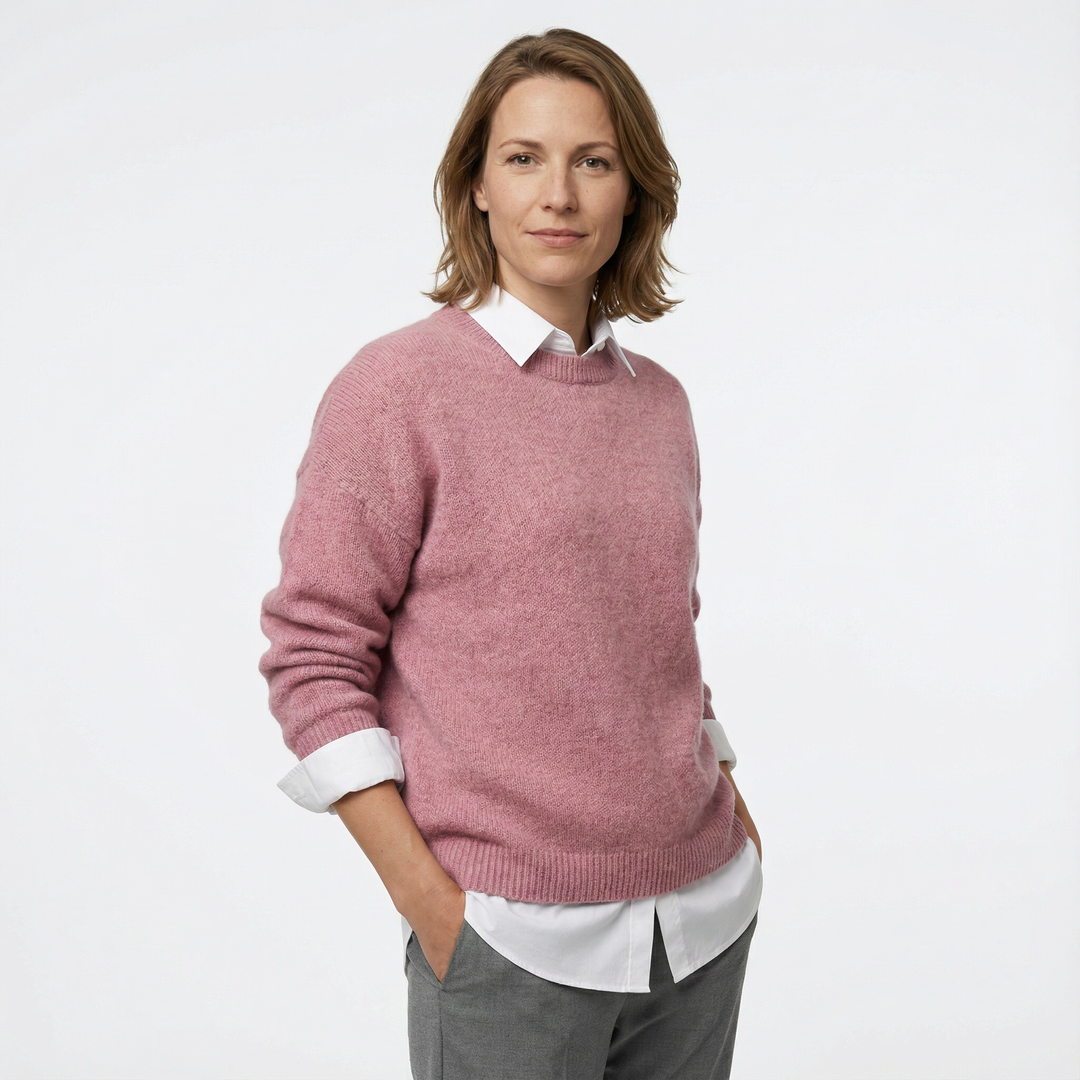 Damen Vintage Strickpullover Kaschmir