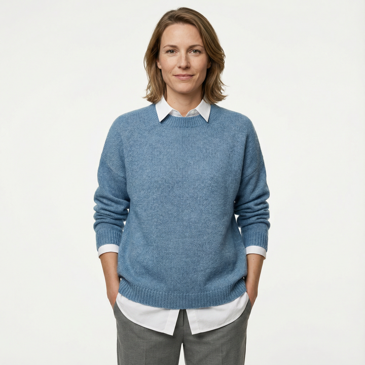 Damen Vintage Strickpullover Kaschmir