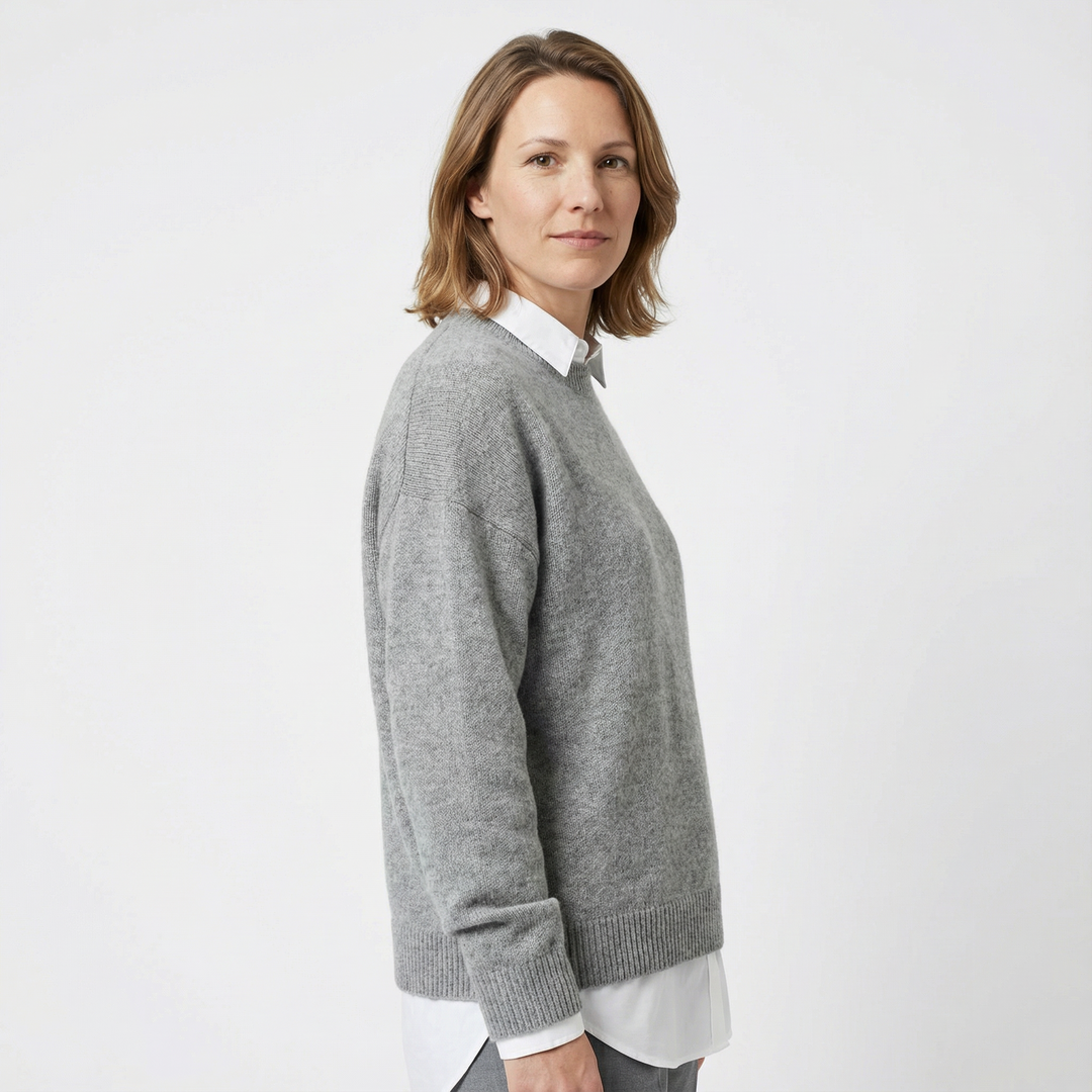 Damen Vintage Strickpullover Kaschmir