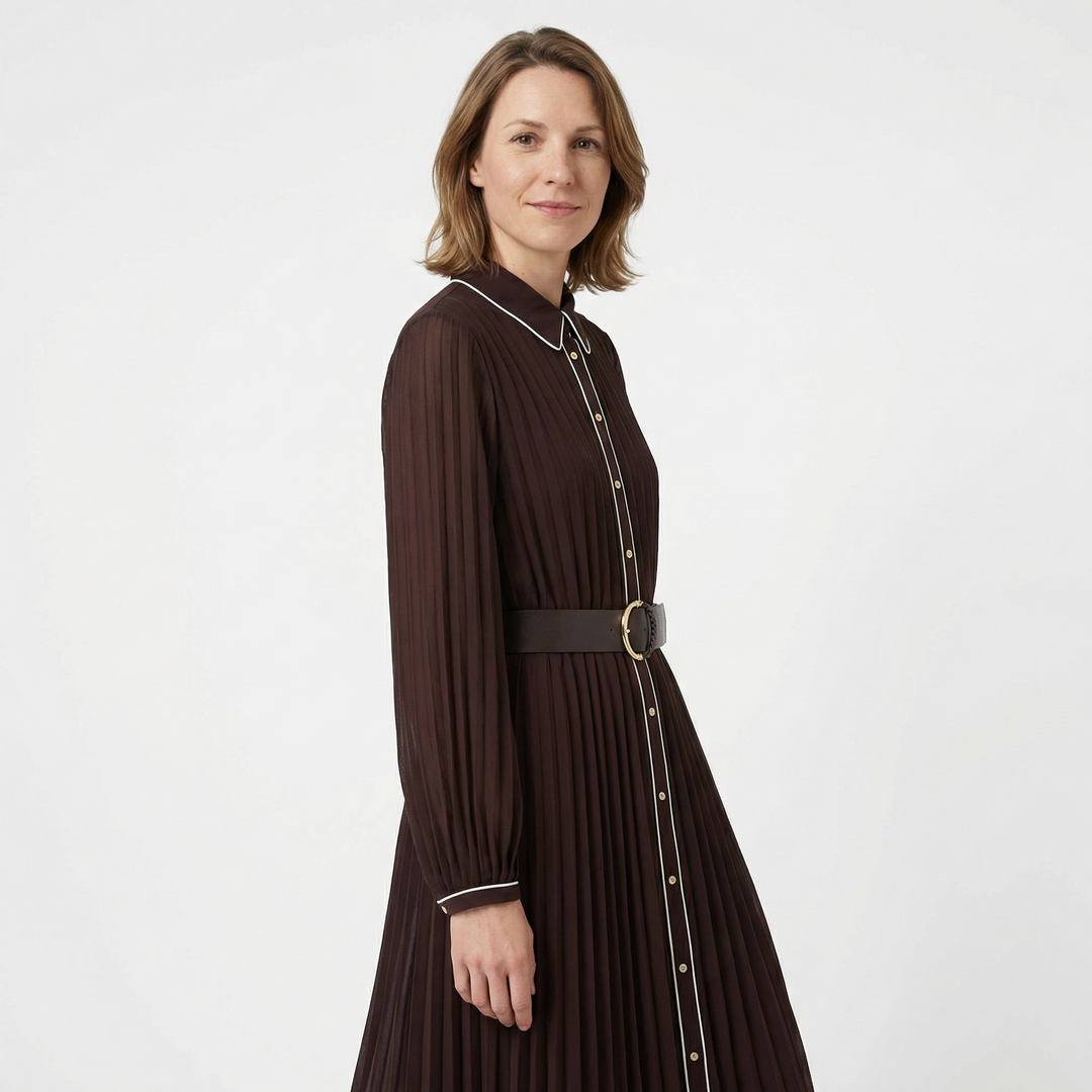 Chiffon Midi Kleid Damen