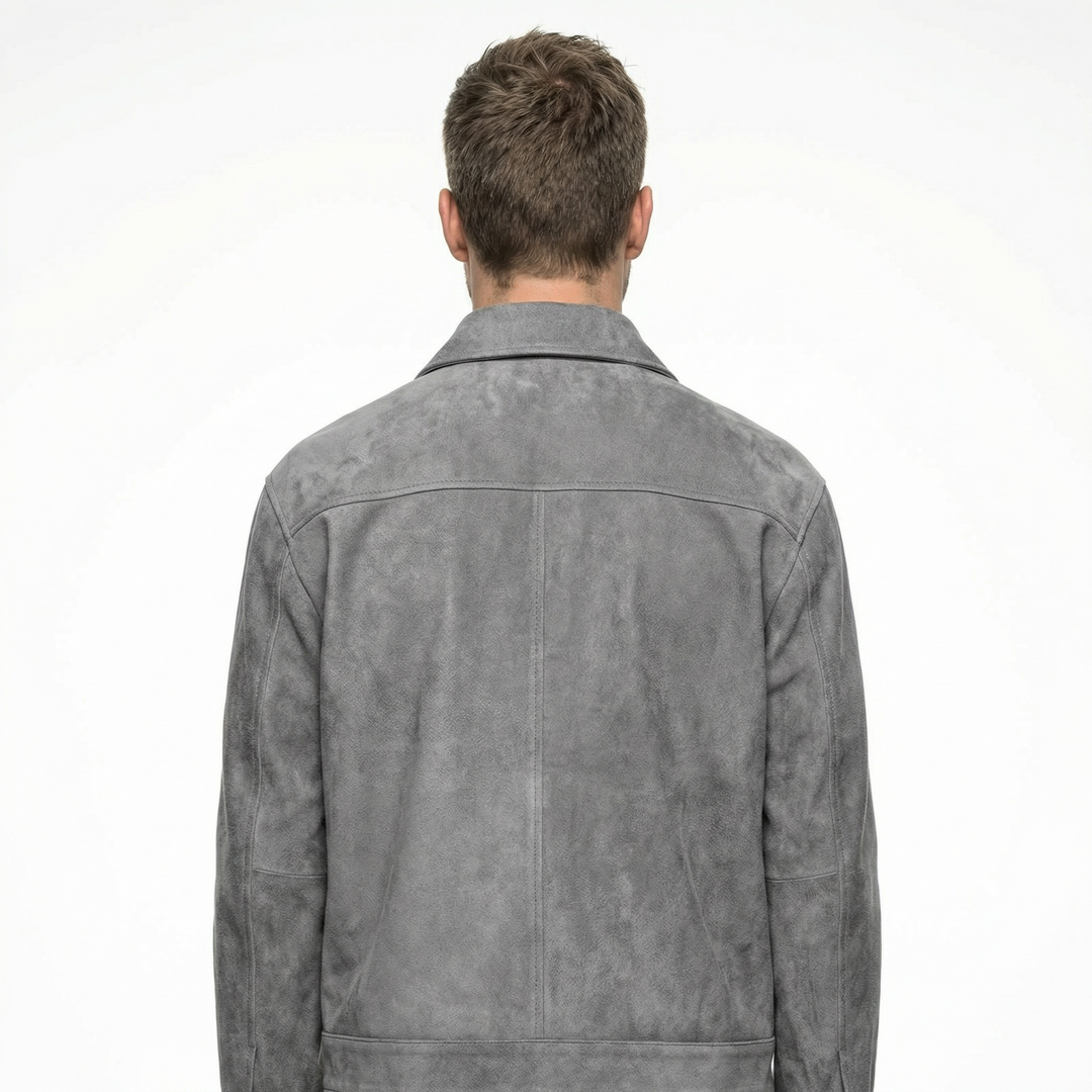 Herren Wildlederjacke Loose Fit