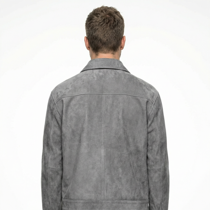 Herren Wildlederjacke Loose Fit