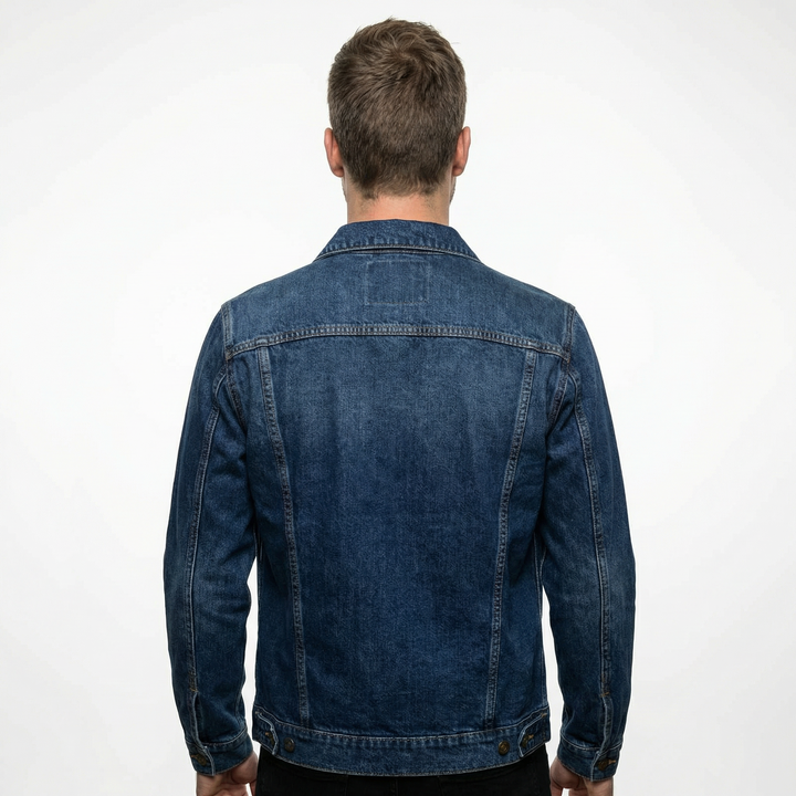 Herren Jeansjacke Stilvoll Lässig