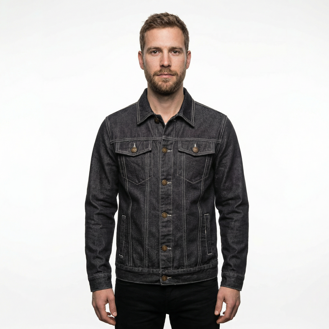 Herren Jeansjacke Stilvoll Lässig
