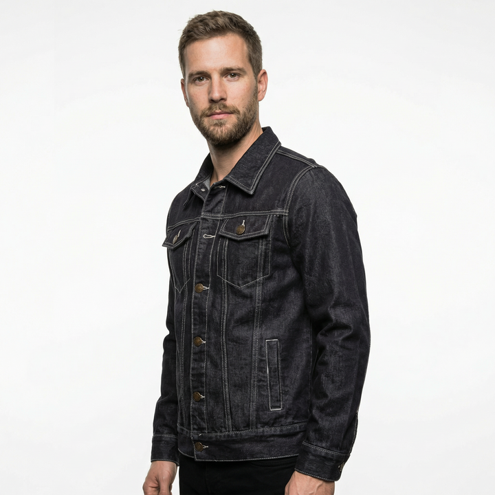 Herren Jeansjacke Stilvoll Lässig