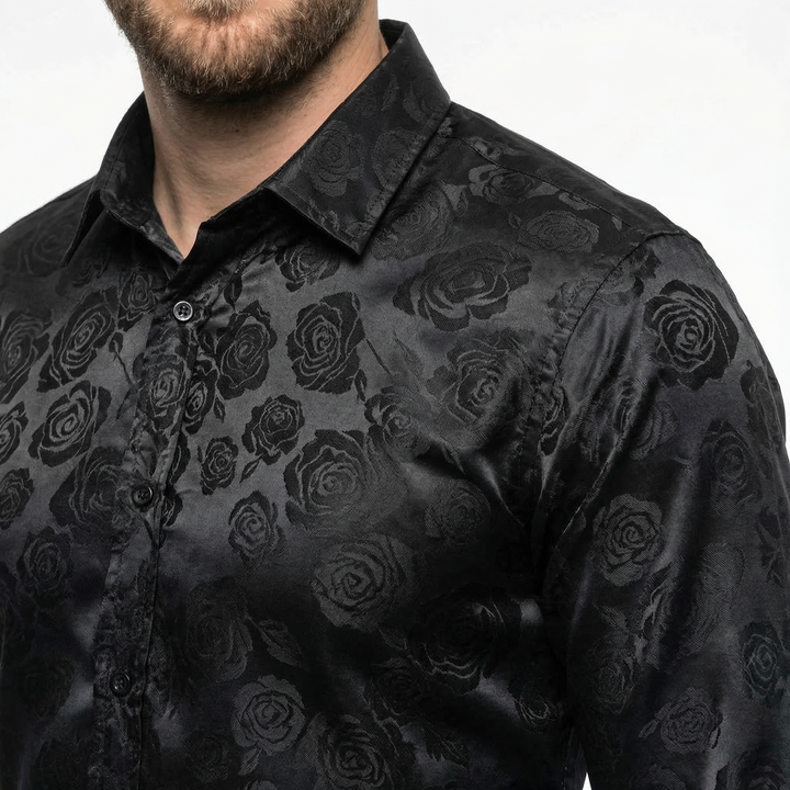 Herren Glanz Hemd Elegant