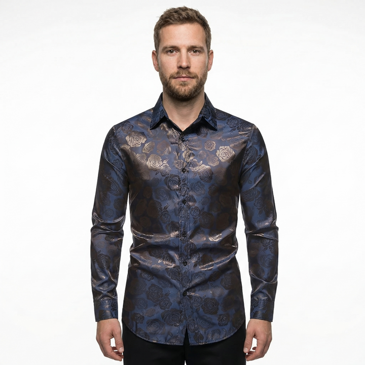 Herren Glanz Hemd Elegant