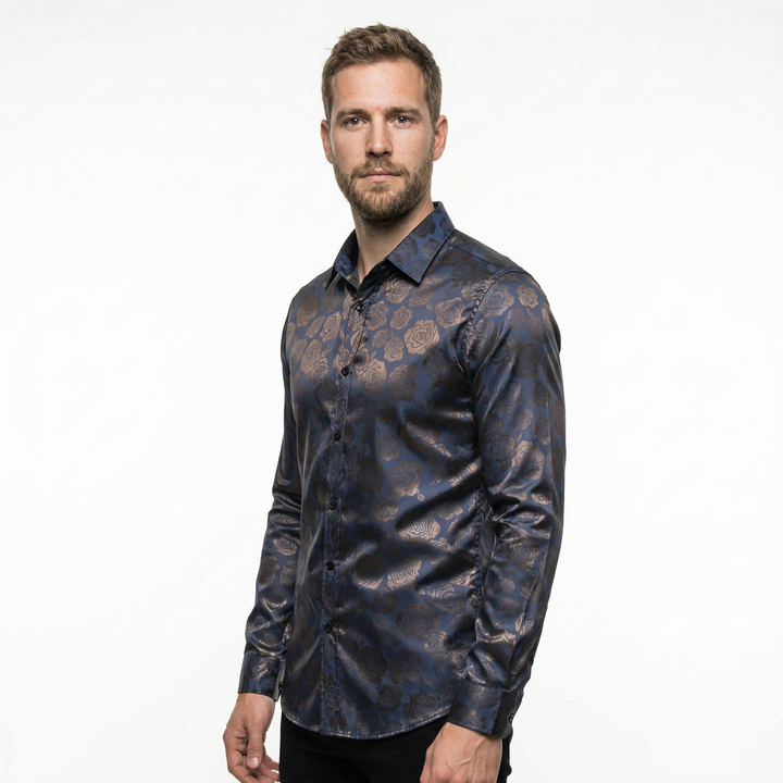 Herren Glanz Hemd Elegant