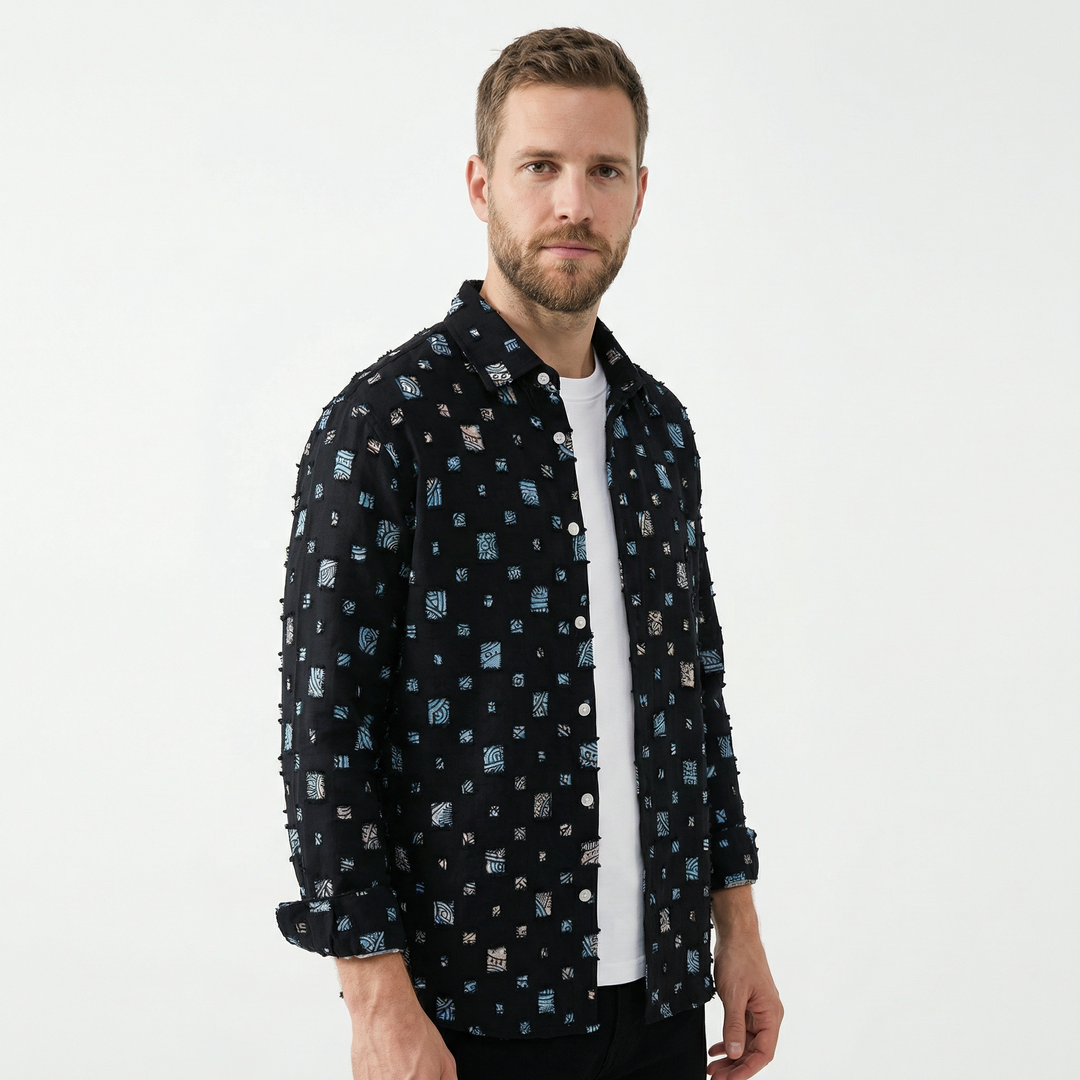 Herren Denim Hemd Modern