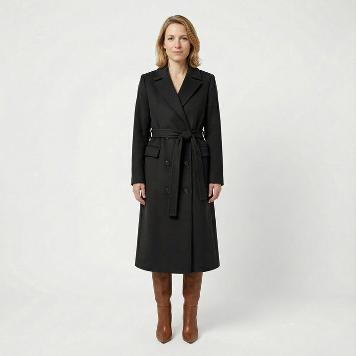 Damen Eleganter Doppelreihiger Wintermantel