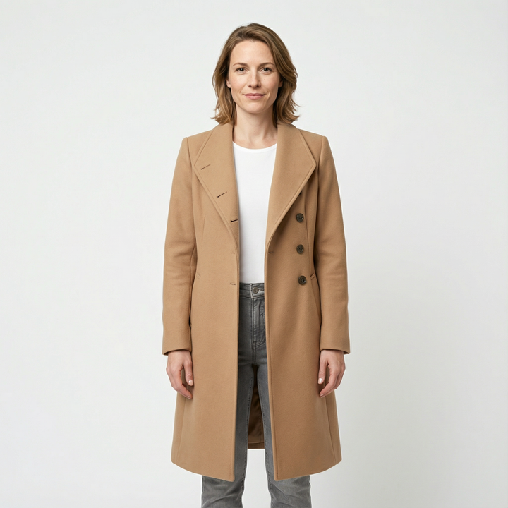 Damen Langer Trenchcoat Elegant