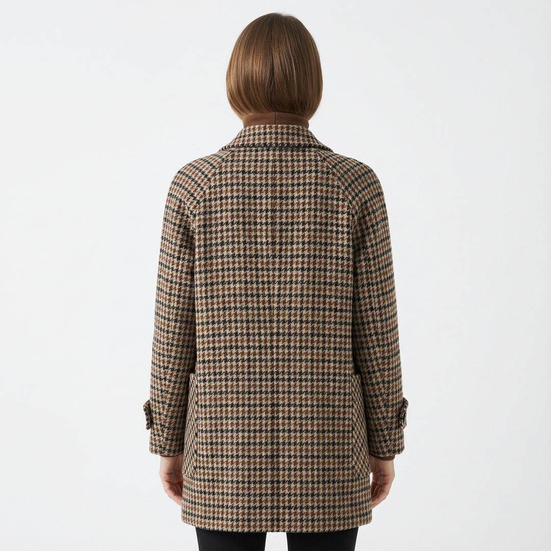 Damen Karierte Elegante Jacke