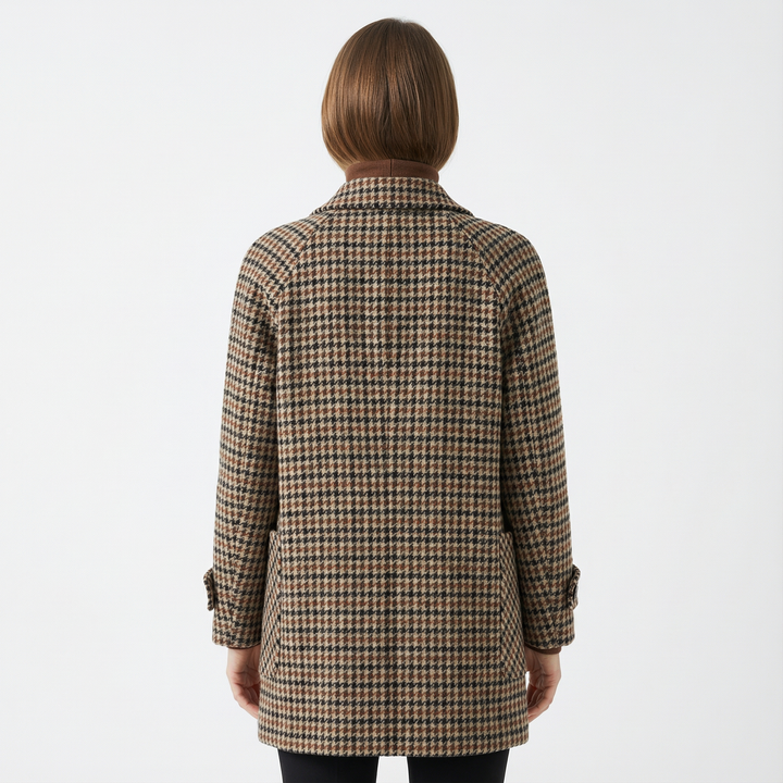 Damen Karierte Elegante Jacke