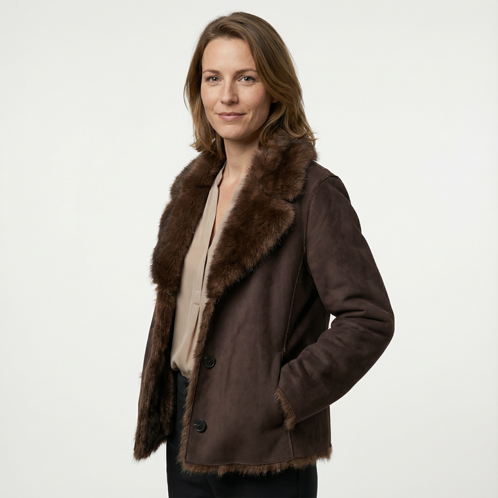 Damen Kunstfell Winterjacke Street