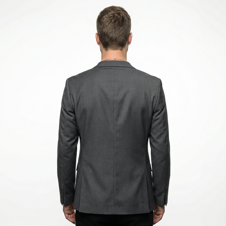 Rückenansicht Herren Slim Fit Blazer in Dunkelgrau