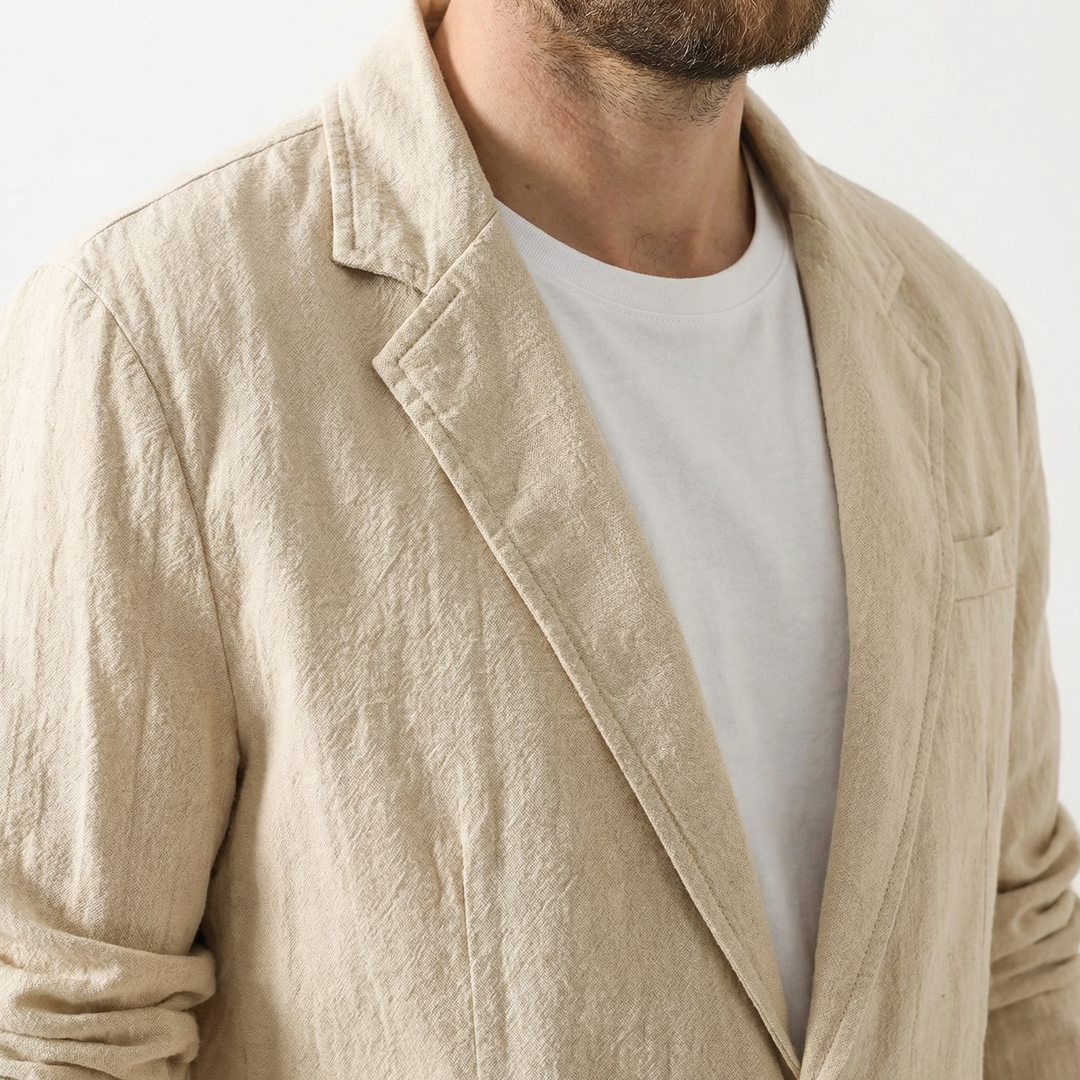 Herren Leinen Baumwoll Sommerblazer