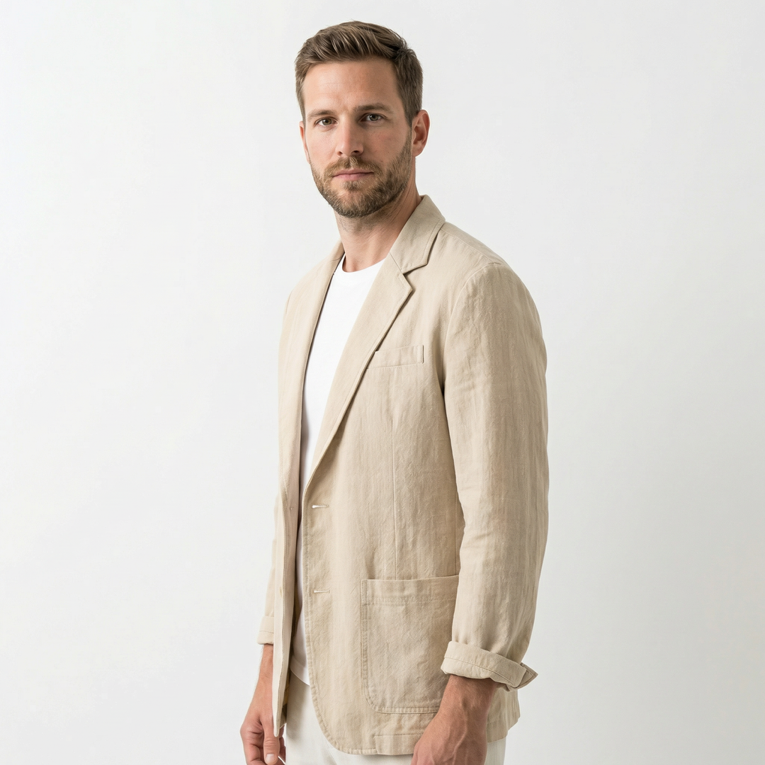 Herren Leinen Baumwoll Sommerblazer