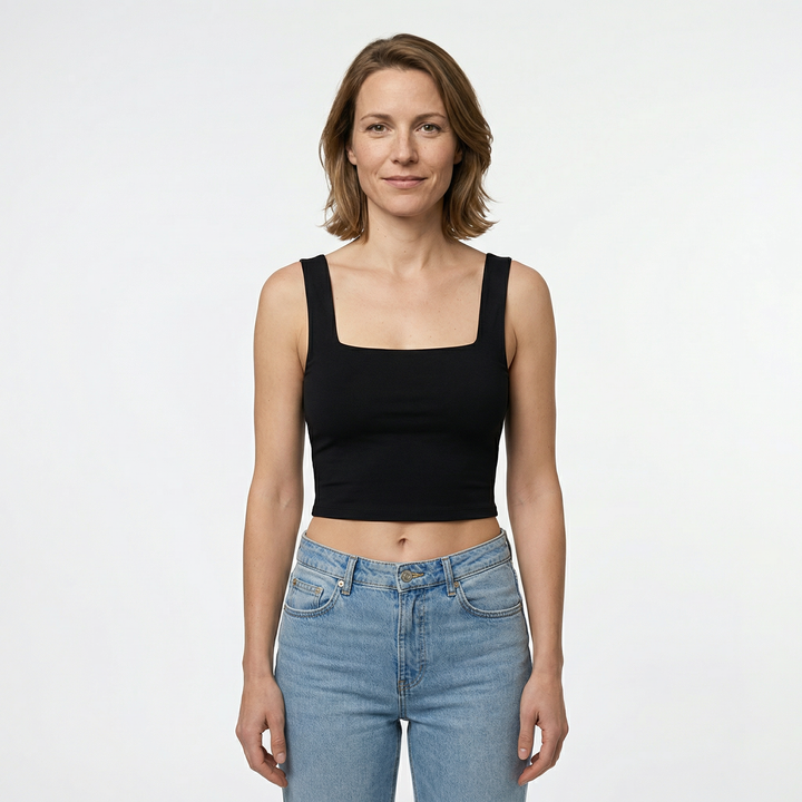 Damen Sommer Crop Top Elegant