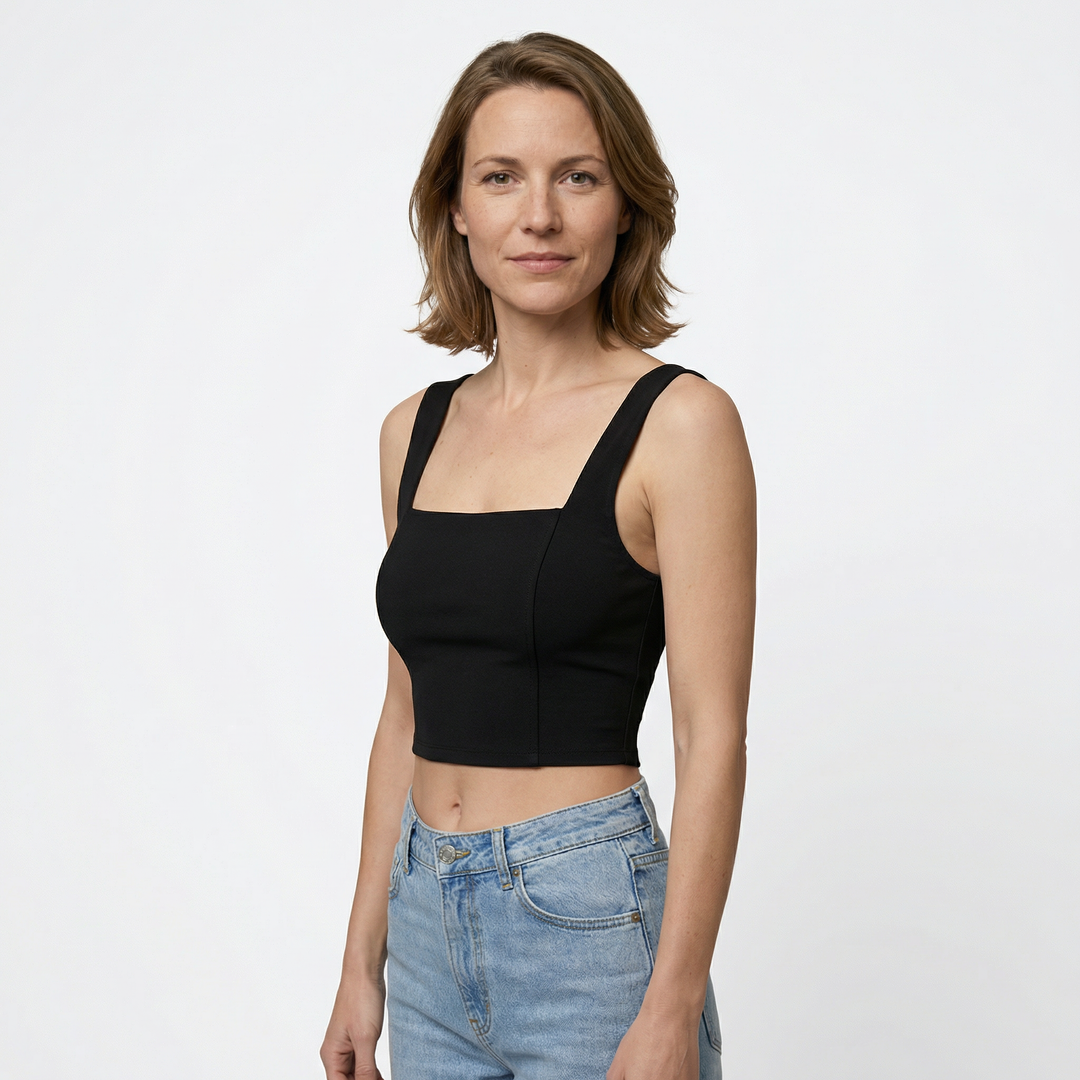 Damen Sommer Crop Top Elegant