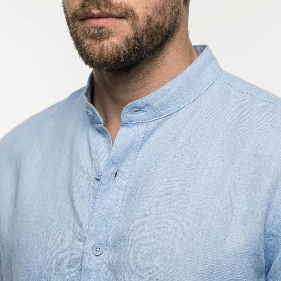 Herren-Leinenhemd Sommer Freizeit